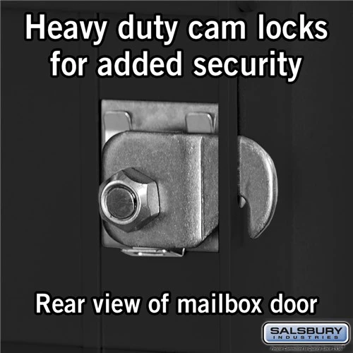10-Door Black Recessed Mounted Mailbox with USPS Access - Image 3