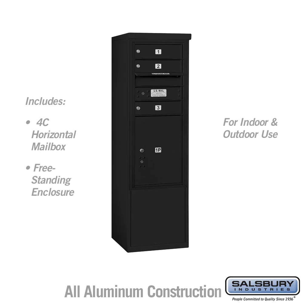 10-Door Free-Standing Mailbox with Parcel Locker and USPS Access