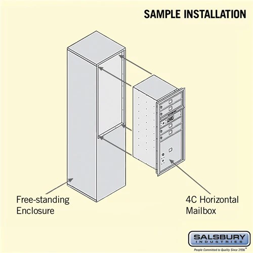 10-Door Free-Standing Mailbox with Parcel Locker in Black - Image 4
