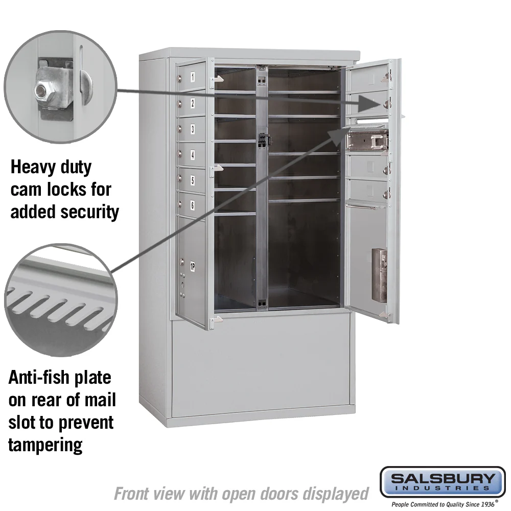 10 Door High Free-Standing 4C Horizontal Mailbox with Parcel Lockers - Image 3
