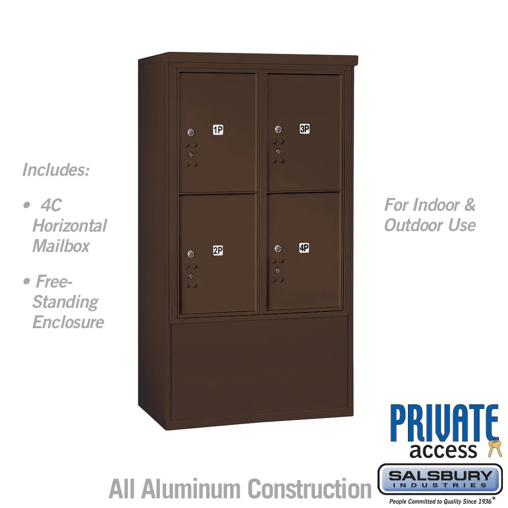 10 Door High Free-Standing Parcel Locker with Private Access