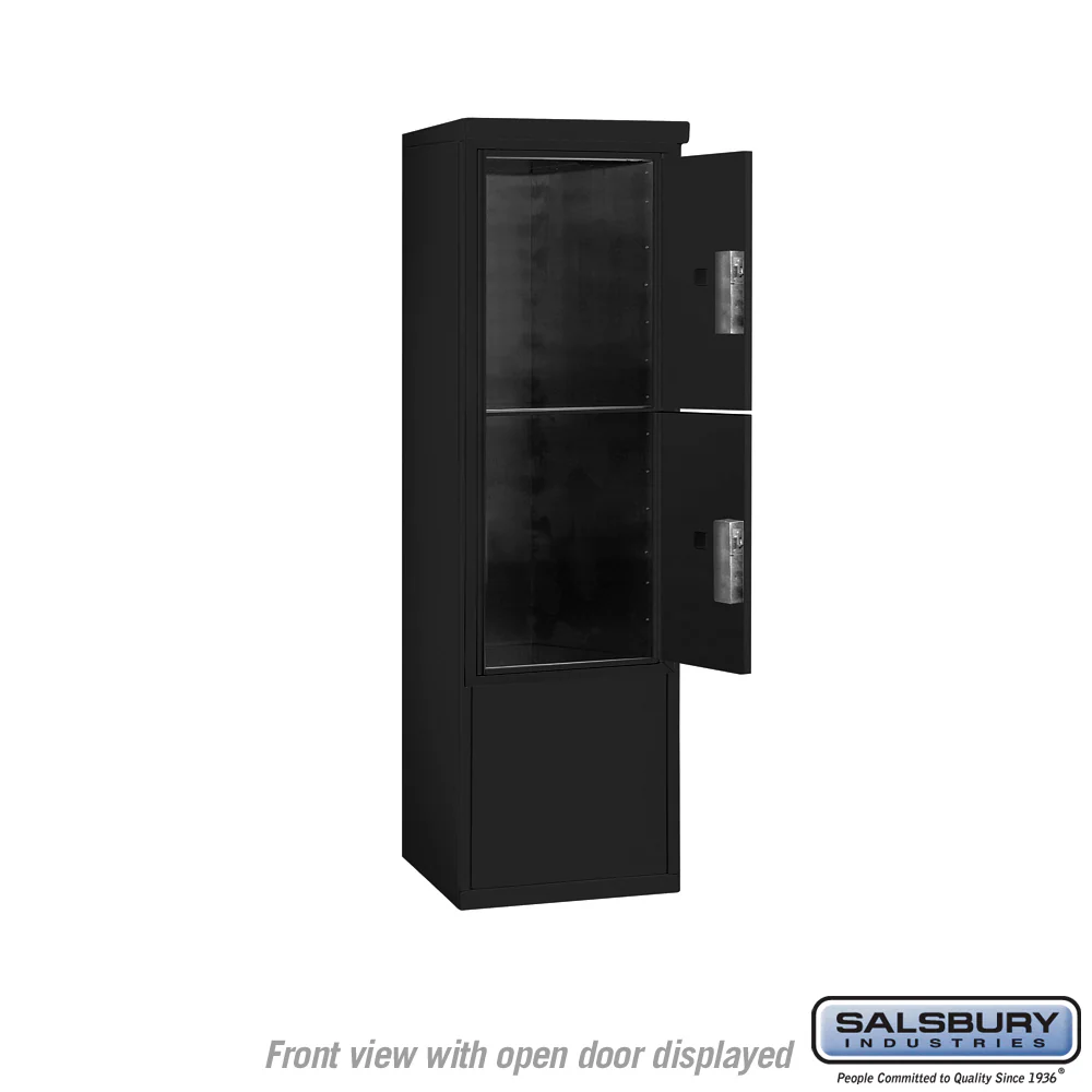 10 Door High Free-Standing 4C Horizontal Parcel Locker with 2 Parcel Lockers in Black - Image 3