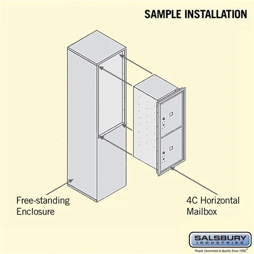 10 Door High Free-Standing 4C Horizontal Parcel Locker with 2 Parcel Lockers in Black with Private Access - Image 4