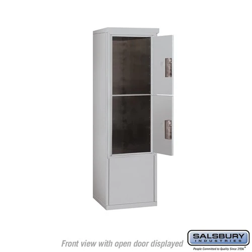 10 Door High Free-Standing Parcel Locker with 2 Parcel Lockers in Aluminum with USPS Access - Image 3