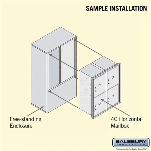 10 Door High Free-Standing Parcel Locker with Private Access - Image 4