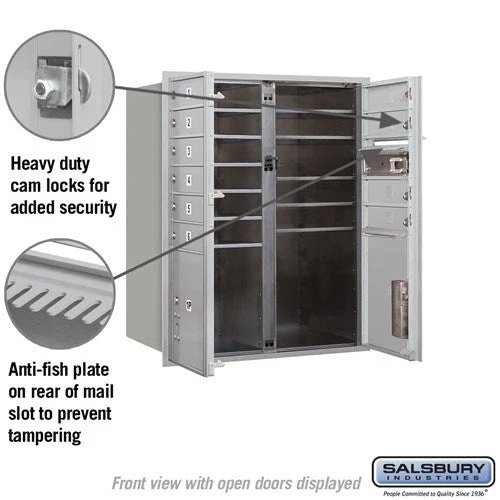 10 Door High Recessed Mounted 4C Horizontal Mailbox with Parcel Lockers - Front Loading - Image 3