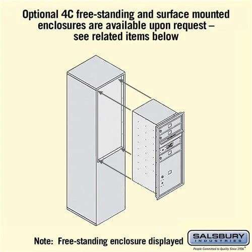 10 Door High Recessed Mounted 4C Horizontal Mailbox with Parcel Locker - Private Access - Image 5