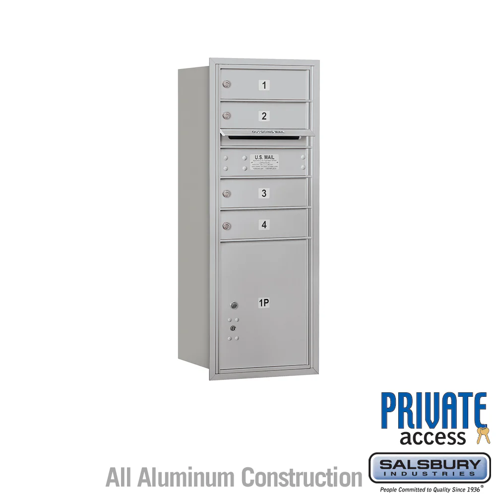 10 Door High Recessed Mounted 4C Horizontal Mailbox with Parcel Locker - Rear Loading - Image 2