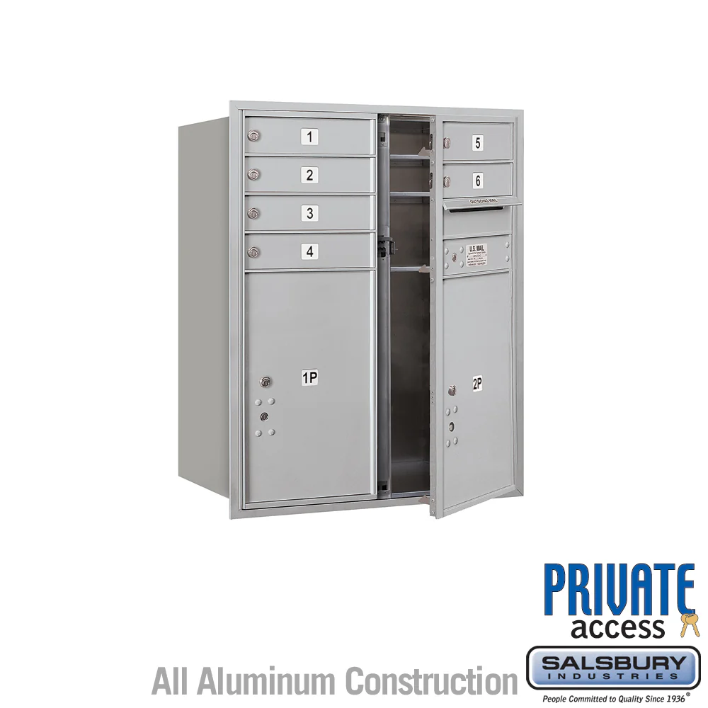 10 Door High Recessed Mounted 4C Horizontal Mailbox with Parcel Lockers