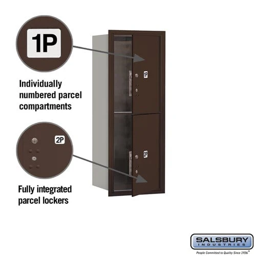 10 Door High Recessed Mounted Parcel Locker with USPS Access - Image 2