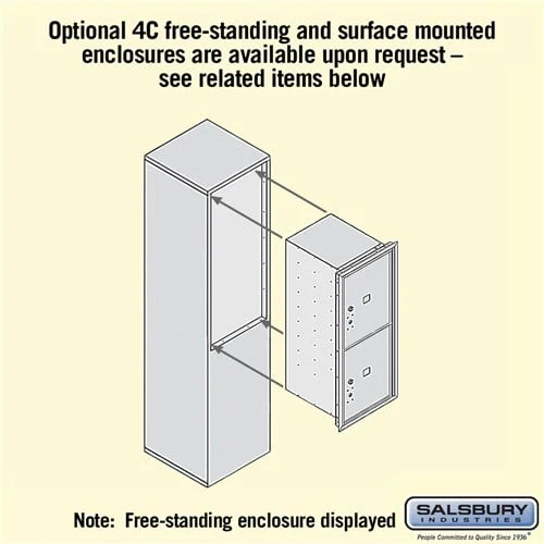 10 Door High Recessed Mounted Parcel Locker with USPS Access - Image 4