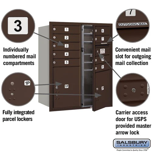 10 Door High Recessed Mounted Parcel Locker with USPS Access - Image 6