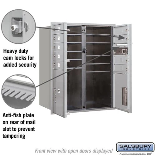 10 Door High Recessed Mounted 4C Horizontal Mailbox with Parcel Lockers - Front Loading - Image 3