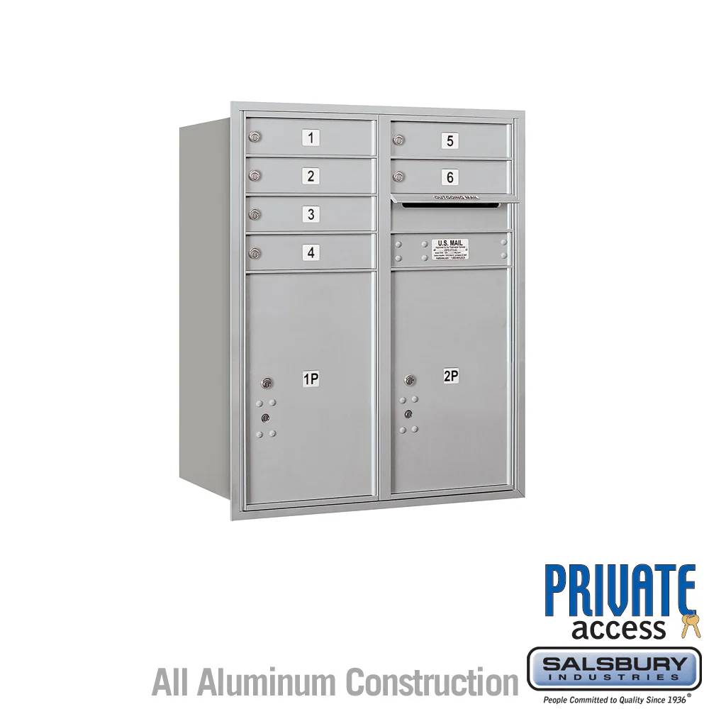 10 Door High Recessed Mounted 4C Horizontal Mailbox with Parcel Lockers - Rear Loading - Image 4