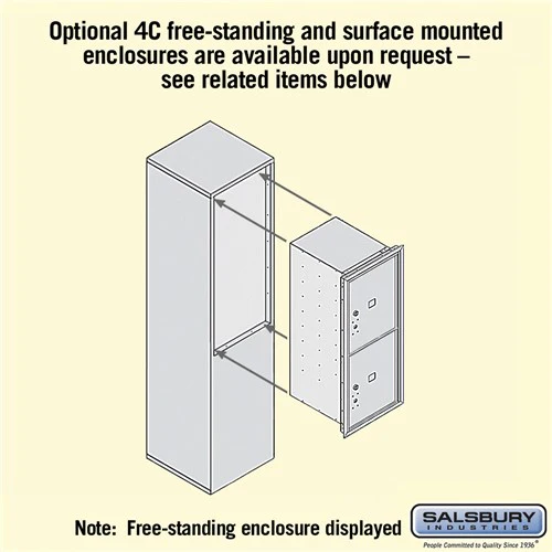 10 Door High Recessed Mounted 4C Horizontal Parcel Locker with 4 Parcel Lockers in Bronze - Front Loading - Image 8