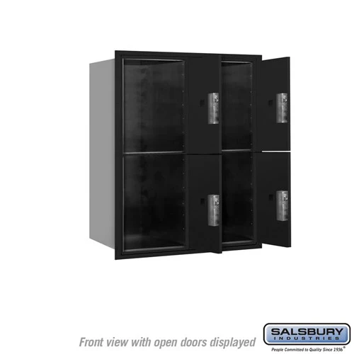 10 Door High Recessed Mounted 4C Horizontal Parcel Locker with 4 Parcel Lockers - Front Loading - Image 3