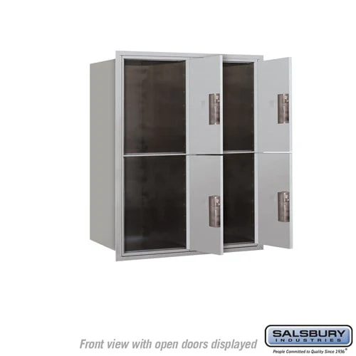 10 Door High Recessed Mounted 4C Horizontal Parcel Locker with 4 Parcel Lockers - Front Loading - Image 3