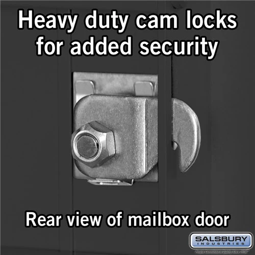 10 Door High Recessed Mounted Mailbox with Parcel Locker - Black - Image 4