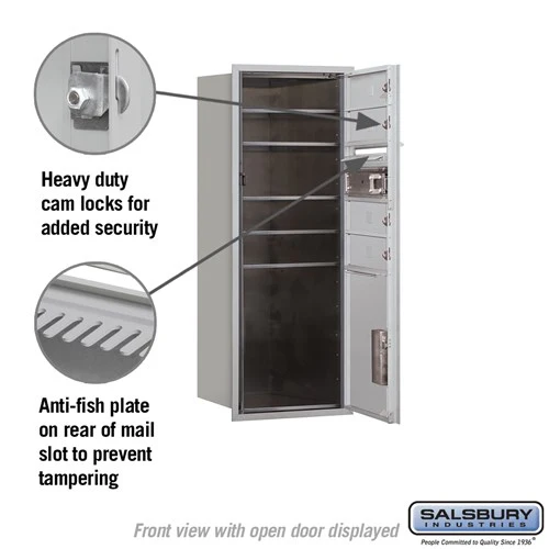10 Door High Recessed Mounted Mailbox with Parcel Locker - Private Access - Image 3