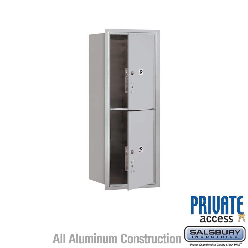 10 Door High Recessed Mounted Parcel Locker with 2 Parcel Compartments - Front Loading