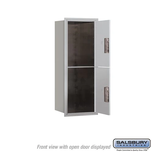 10 Door High Recessed Mounted Parcel Locker with 2 Parcel Compartments - Front Loading - Image 3