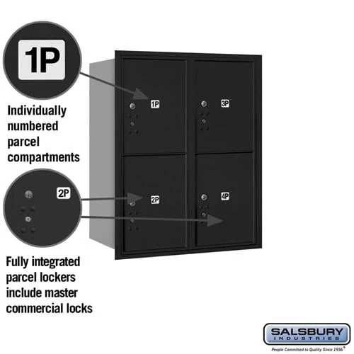 10-Door High Recessed Mounted Parcel Locker with Private Access - Rear Loading - Image 2
