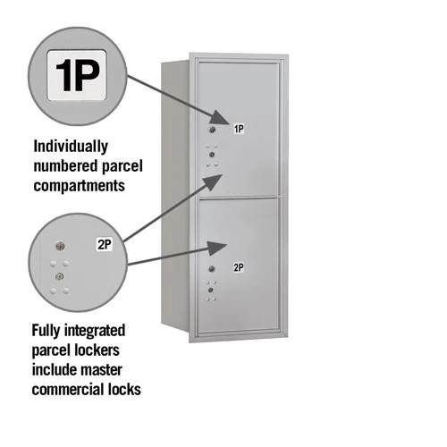 10 Door High Recessed Mounted Parcel Locker with Rear Loading - Image 2