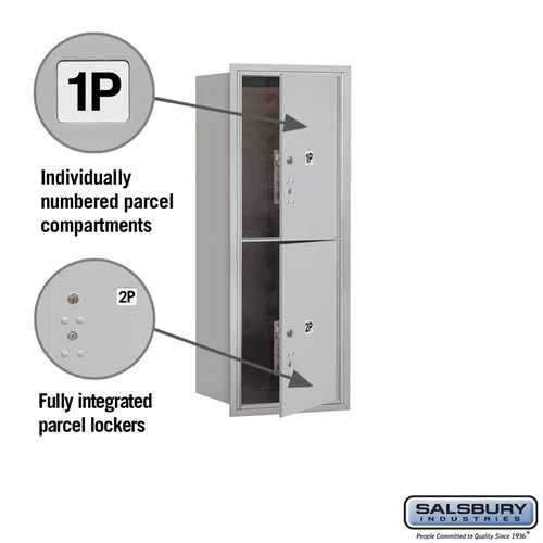 10 Door High Recessed Mounted Parcel Locker with USPS Access - Image 2