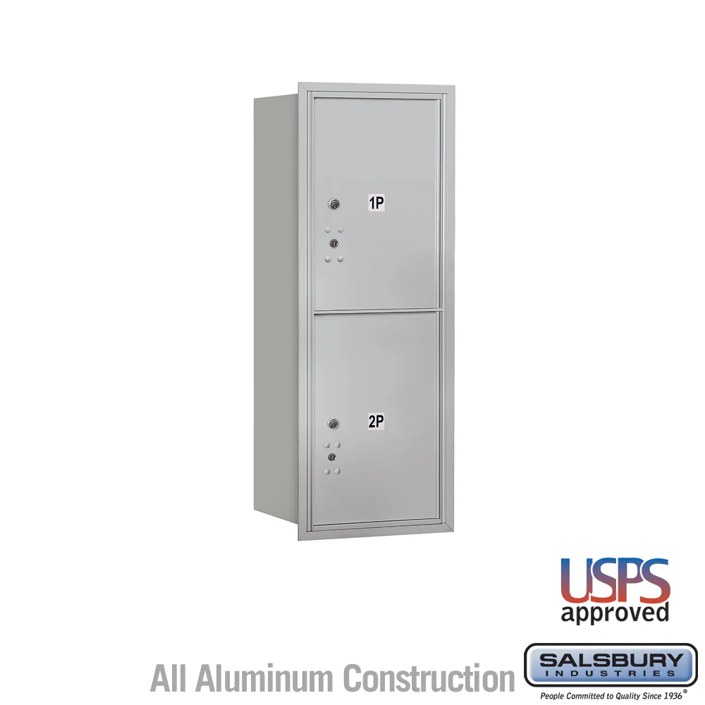 10 Door High Recessed Mounted Parcel Locker with USPS Access - Rear Loading