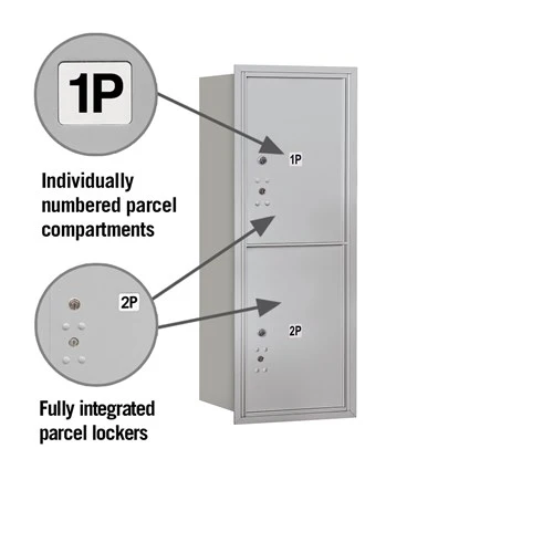 10 Door High Recessed Mounted Parcel Locker with USPS Access - Rear Loading - Image 2