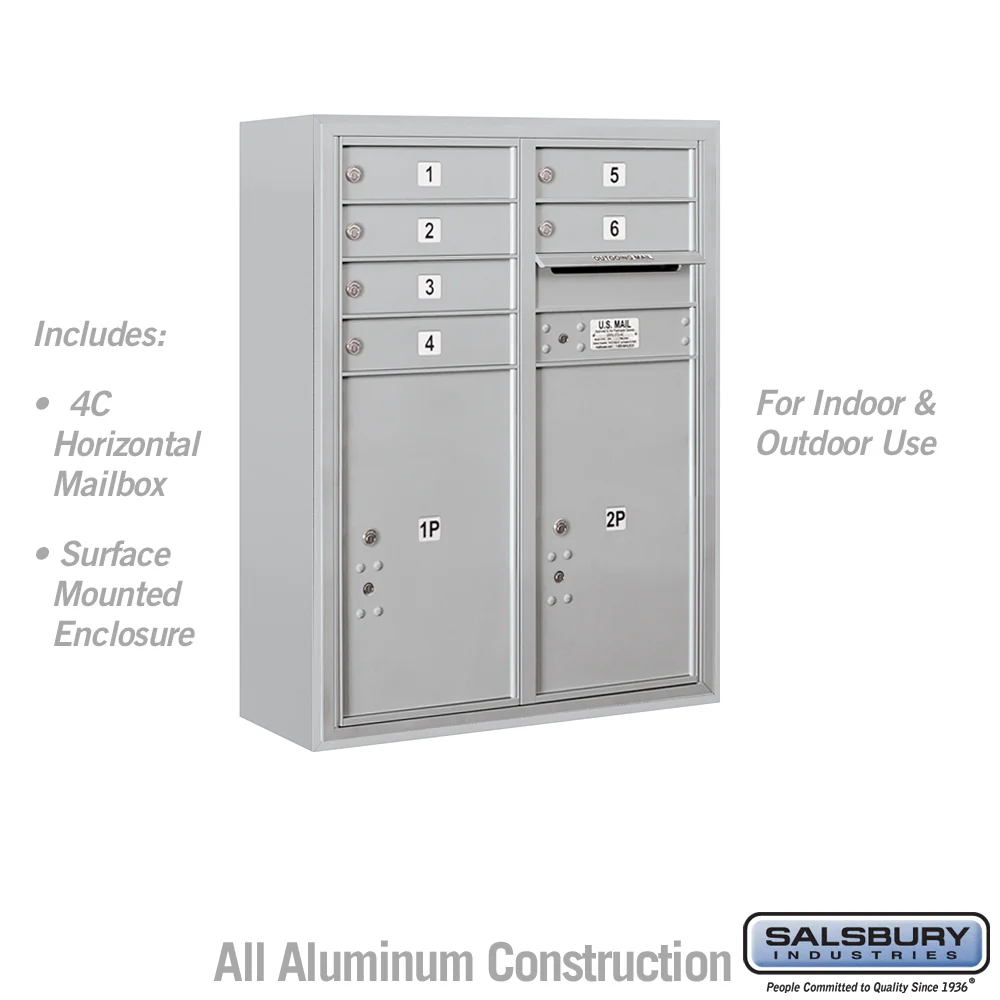 10-Door Surface Mounted Mailbox with Parcel Locker and USPS Access - Image 5
