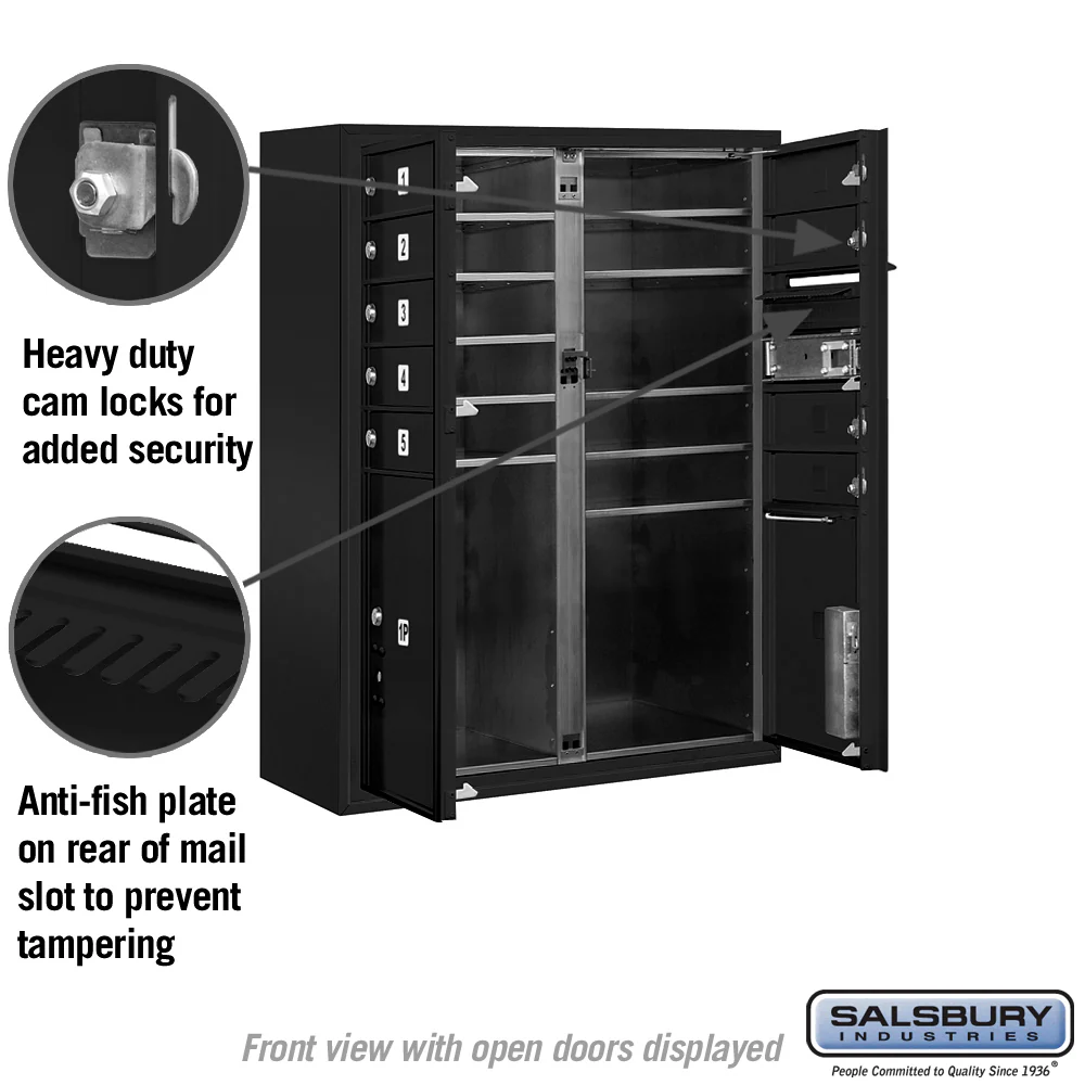 10 Door High Surface Mounted 4C Horizontal Mailbox with Parcel Lockers and USPS Access - Image 3