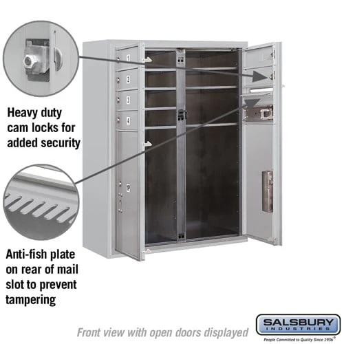 10 Door High Surface Mounted 4C Horizontal Mailbox with Parcel Lockers for Private Access - Image 3