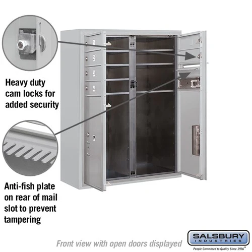 10 Door High Surface Mounted 4C Horizontal Mailbox with Parcel Lockers for Private Access - Image 3