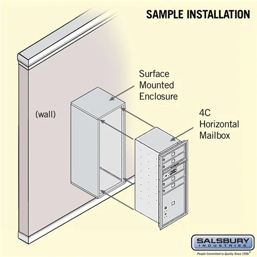 10 Door High Surface Mounted Mailbox with Parcel Locker in Bronze - Image 4