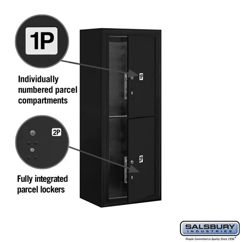 10 Door High Surface Mounted Parcel Locker with 2 Parcel Lockers in Black for USPS Access - Image 2