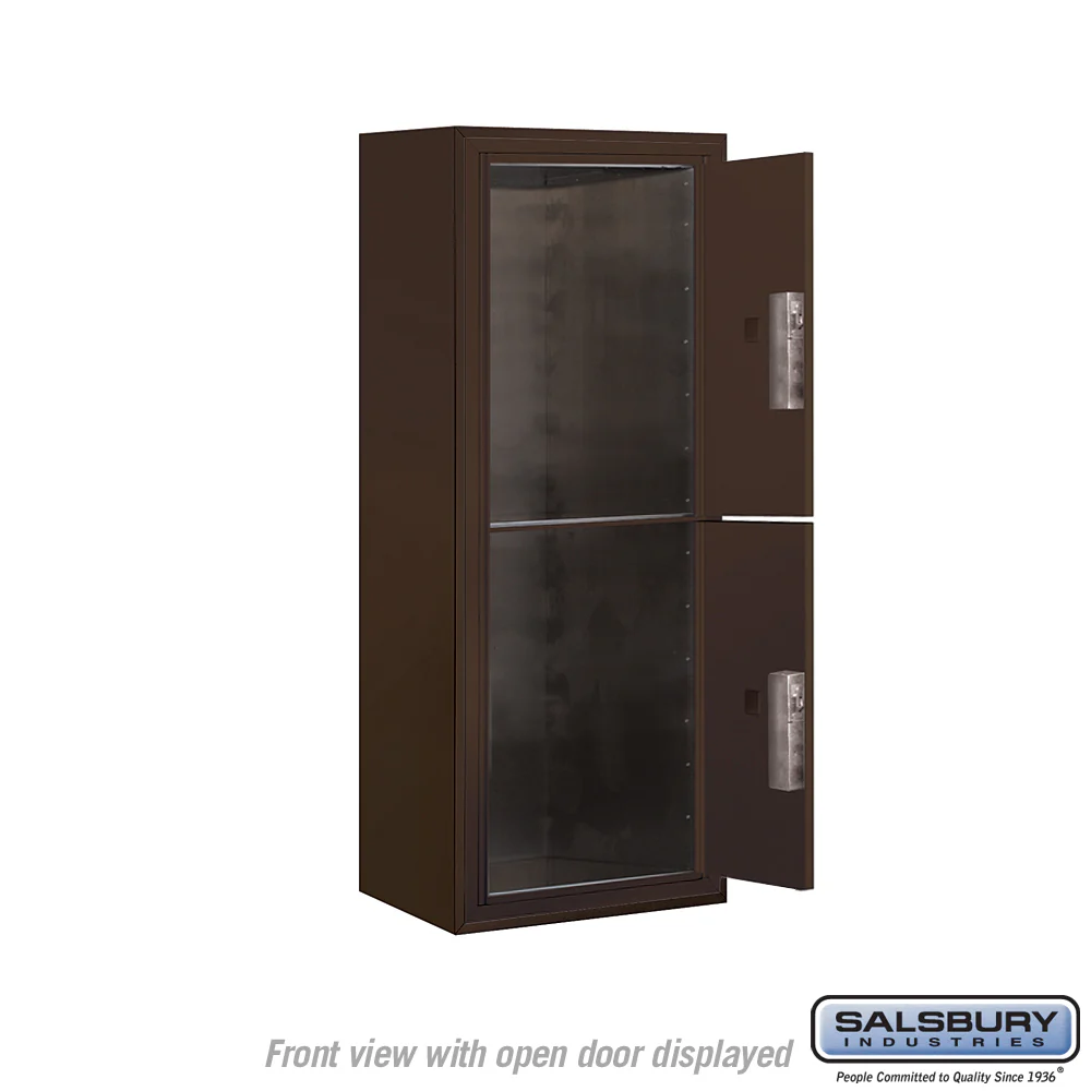 10 Door High Surface Mounted Parcel Locker with 2 Parcel Lockers in Bronze for Private Access - Image 3