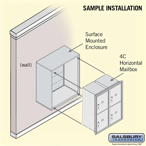 10 Door High Surface Mounted Parcel Locker with 4 Parcel Lockers in Bronze for USPS Access - Image 4