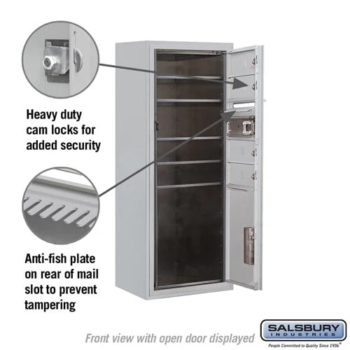 10-Door Surface Mounted Mailbox with Parcel Locker for Private Access - Image 3