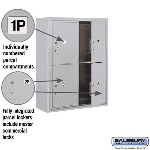 10-Door Surface Mounted Parcel Locker with 4 Parcel Lockers for Private Access - Image 2