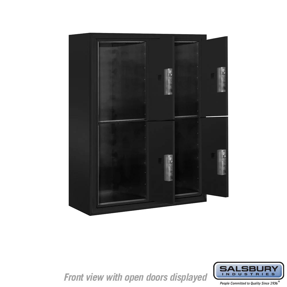 10-Door Surface Mounted Parcel Locker with 4 Parcel Lockers in Black for USPS Access - Image 3