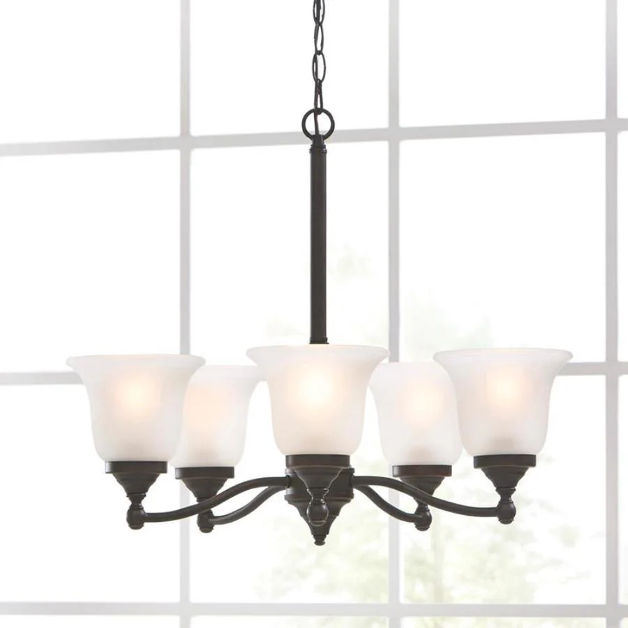 Portfolio Roseall 5-Light Oil-Rubbed Bronze Traditional Chandelier - Image 3