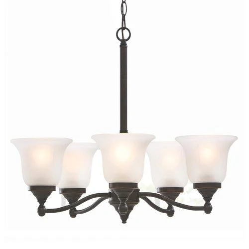 Portfolio Roseall 5-Light Oil-Rubbed Bronze Traditional Chandelier - Image 4