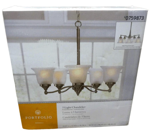 Portfolio Roseall 5-Light Oil-Rubbed Bronze Traditional Chandelier - Image 6