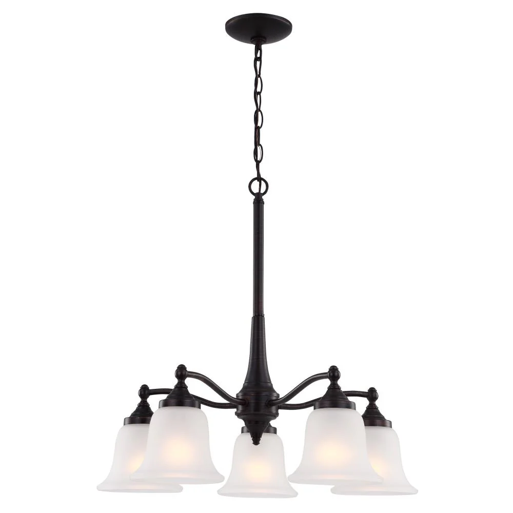 Portfolio Roseall 5-Light Oil-Rubbed Bronze Traditional Chandelier - Image 8