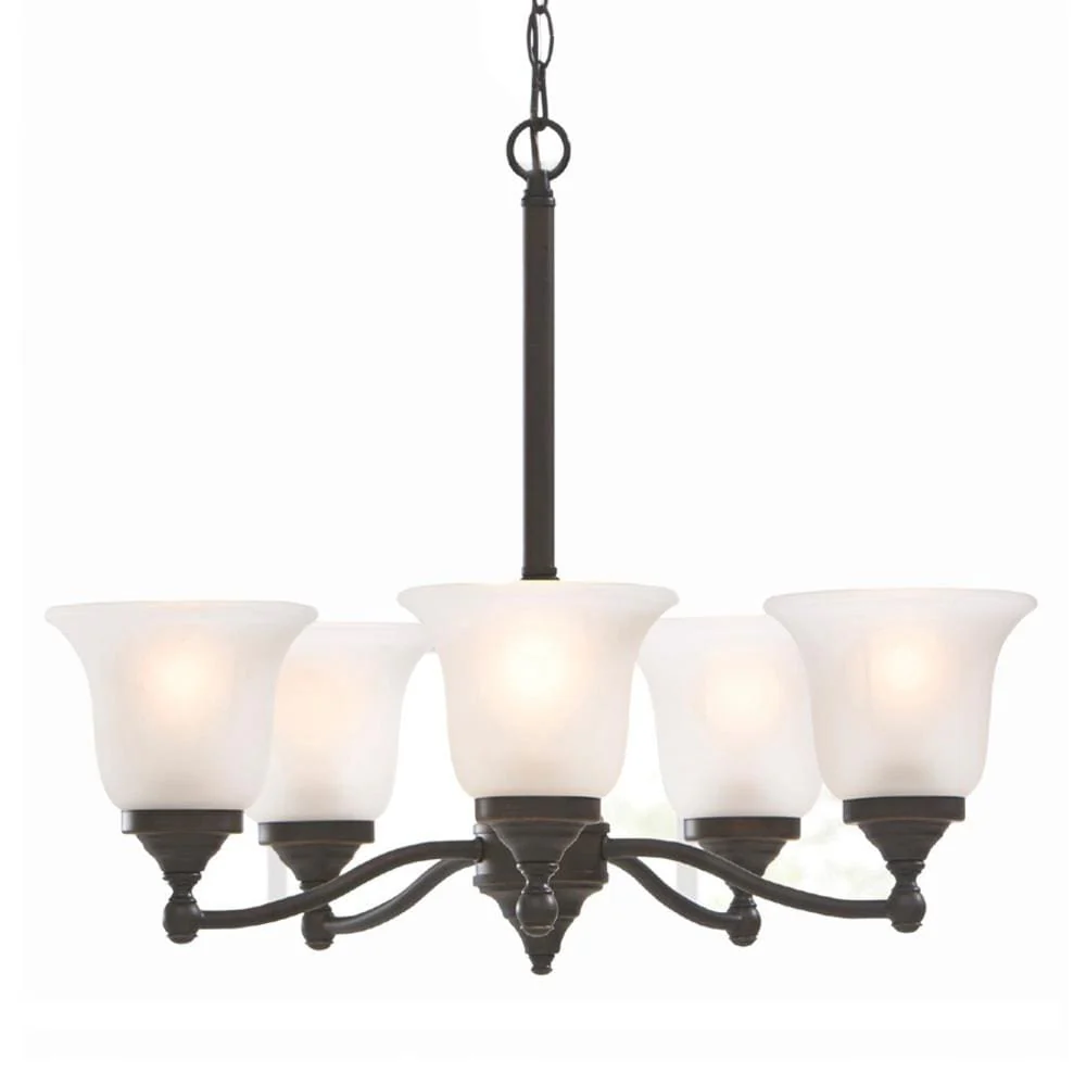 Portfolio Roseall 5-Light Oil-Rubbed Bronze Traditional Chandelier - Image 9