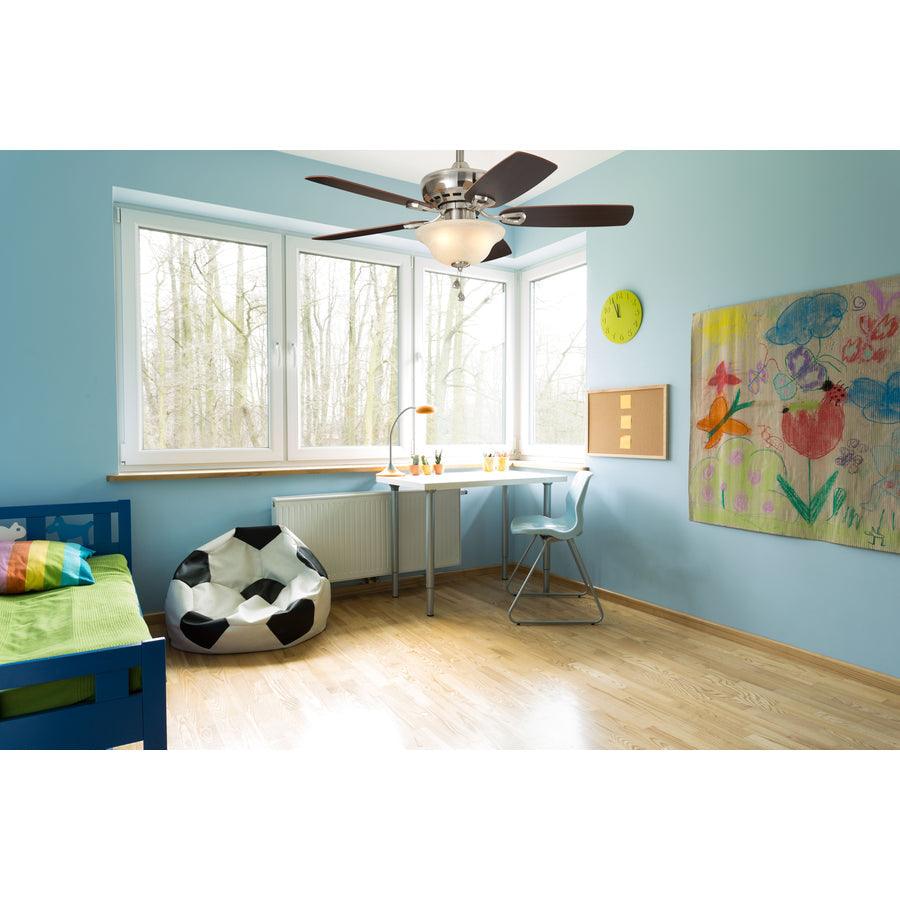 Harbor Breeze Sage Cove 44-in Satin Nickel Incandescent Indoor Ceiling Fan with Light (5-Blade) - Image 3