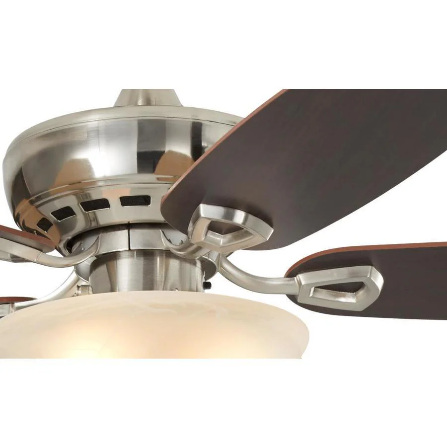 Harbor Breeze Sage Cove 44-in Satin Nickel Incandescent Indoor Ceiling Fan with Light (5-Blade) - Image 5