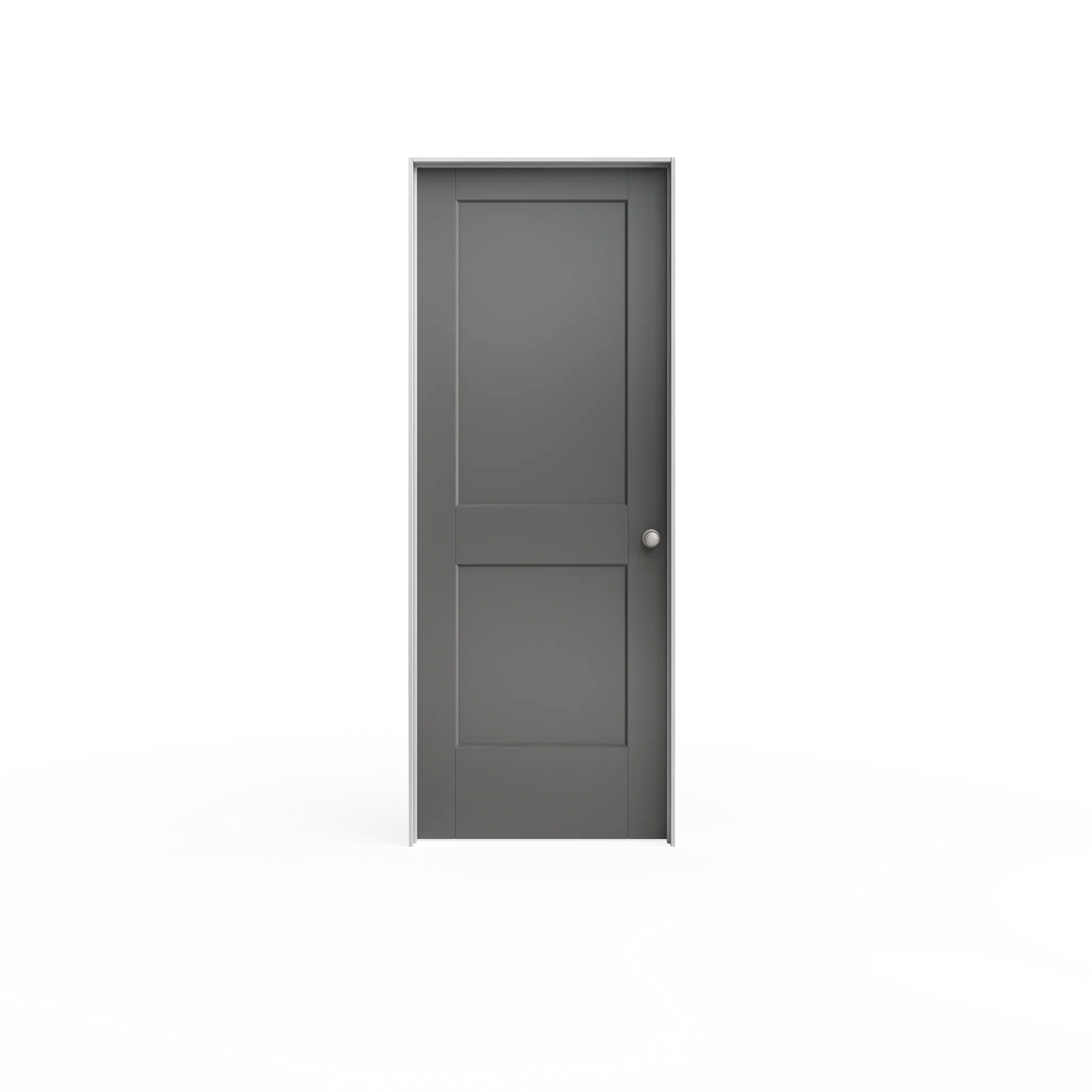 Masonite Traditional 36-in x 80-in 2-Panel Square Hollow Core Primed Molded Composite Right Hand Inswing/Outswing Single Prehung Interior Door