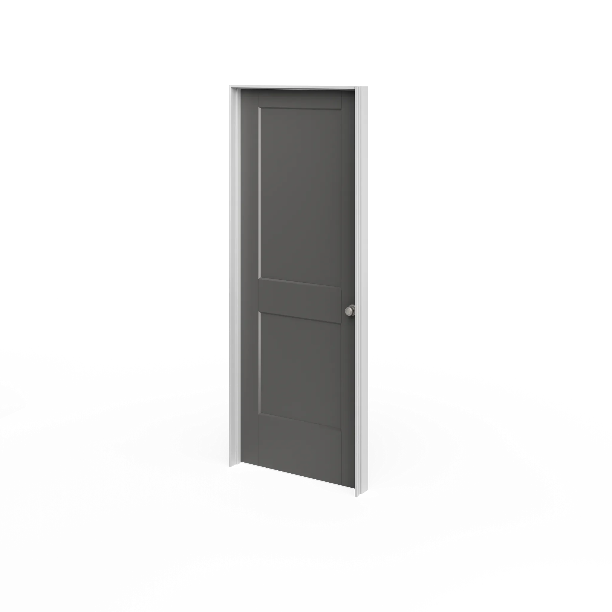 Masonite Traditional 36-in x 80-in 2-Panel Square Hollow Core Primed Molded Composite Right Hand Inswing/Outswing Single Prehung Interior Door - Image 2